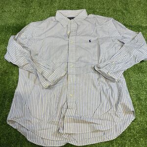 Mens Polo Ralph Lauren Classic Fit Button Down Dress Casual Shirt Mens Large